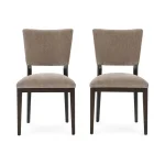 Phillip Upholstered Dining Chair Set Of 2 – Stone Chairs & Benches Brown 17