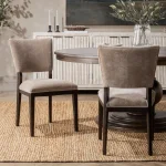 Phillip Upholstered Dining Chair Set Of 2 – Stone Chairs & Benches Brown 24