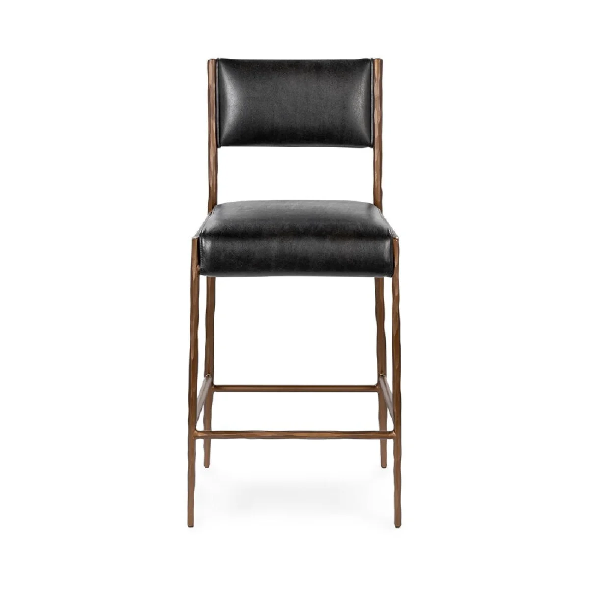 Kayne Leather Counter Stool – Black Barstools Barstools 6
