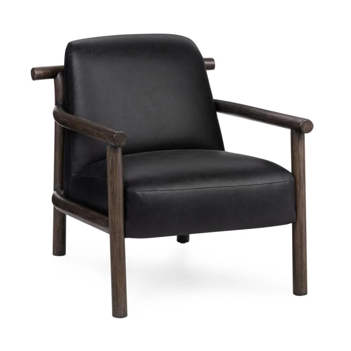 Azoria Leather Accent Chair Chairs black 4