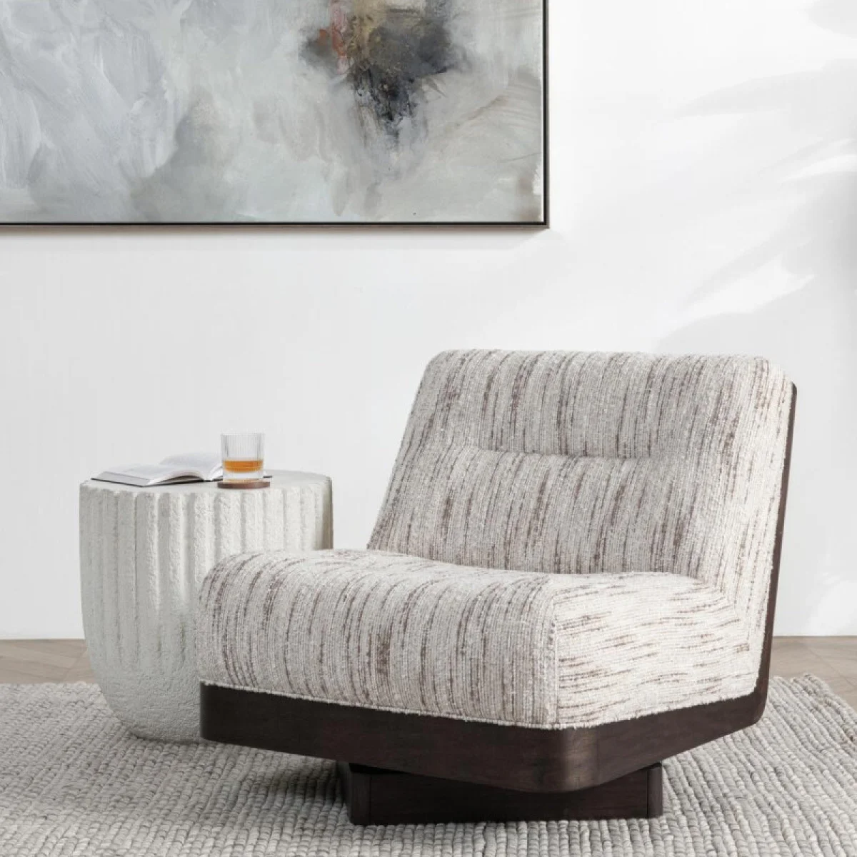 Crandall Upholstered Swivel Chair Chairs Chairs 9