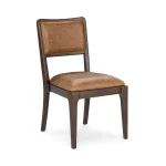 Gia Leather/wood Dining Chair Chairs & Benches Brown 12