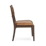 Gia Leather/wood Dining Chair Chairs & Benches Brown 16