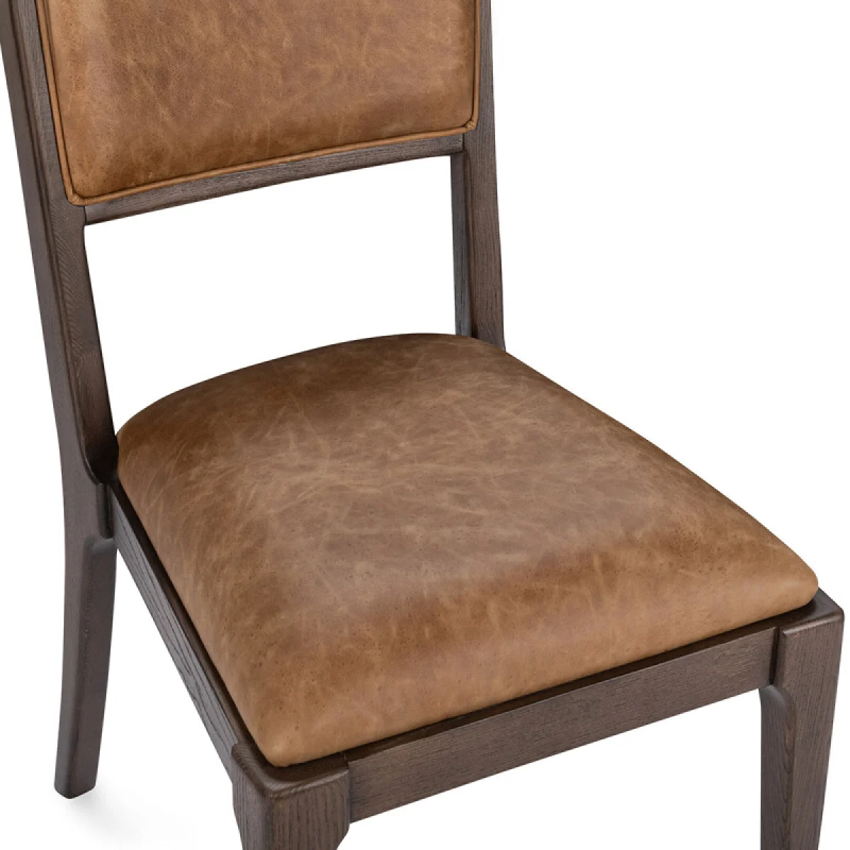 Gia Leather/wood Dining Chair Chairs & Benches Brown 9