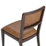 Gia Leather/wood Dining Chair Chairs & Benches Brown 18