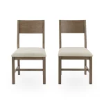 Lyra Upholstered Dining Chair Set Of 2 Chairs & Benches Brown 16