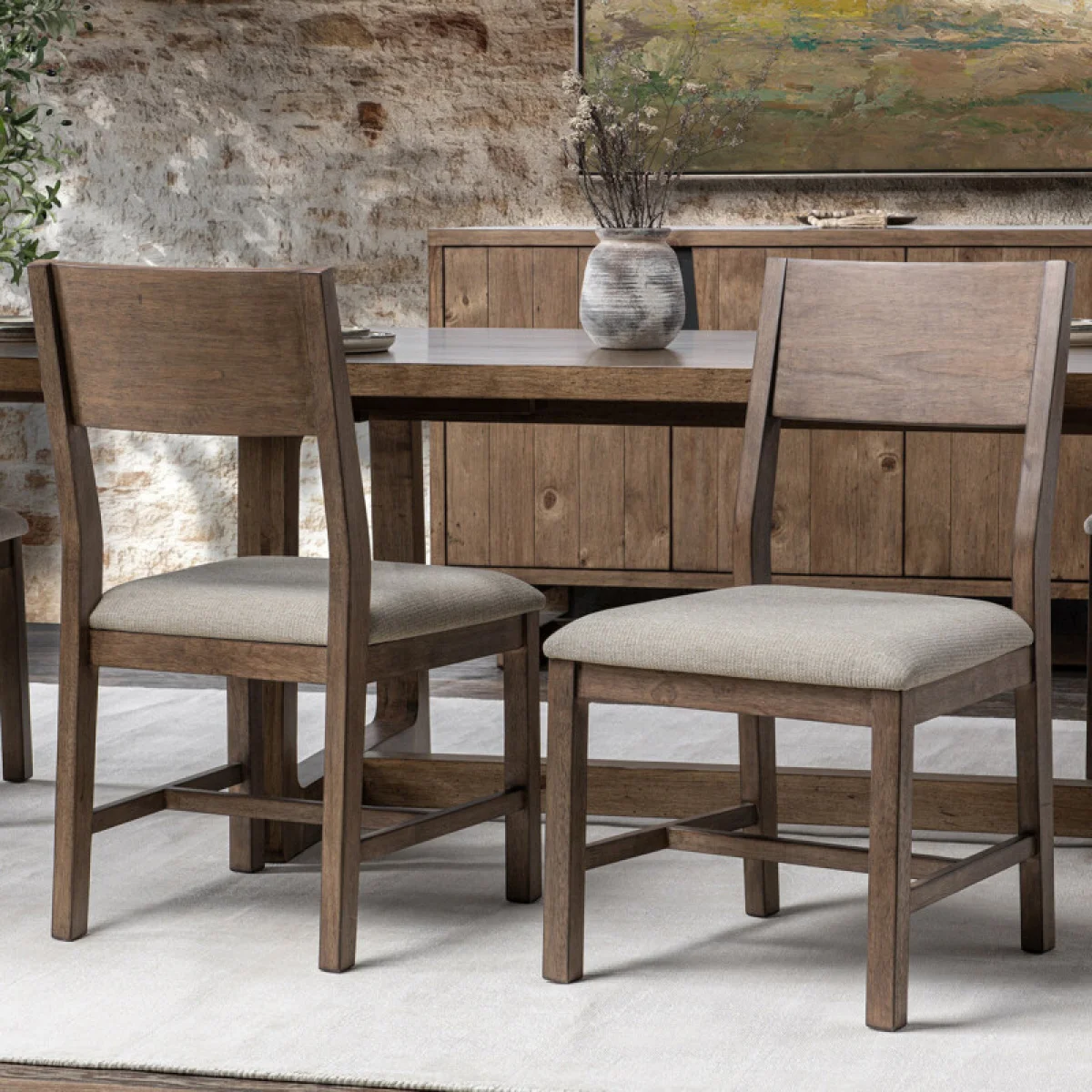 Lyra Upholstered Dining Chair Set Of 2 Chairs & Benches Brown 13