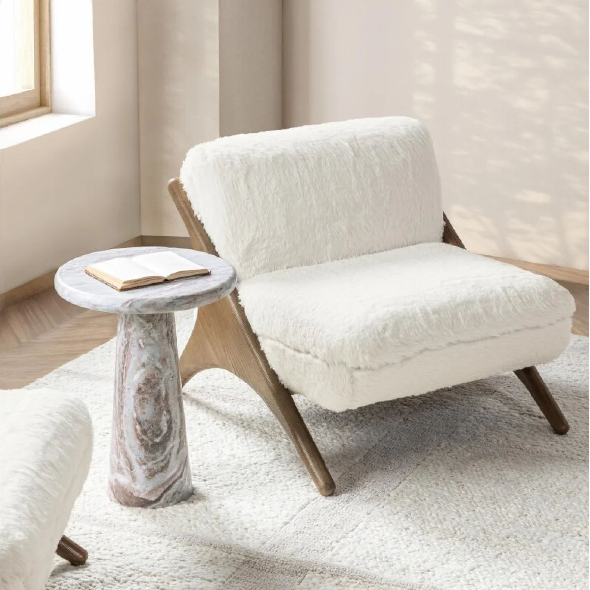 Georgia Upholstered Accent Chair – Ivory Chairs Chairs 8