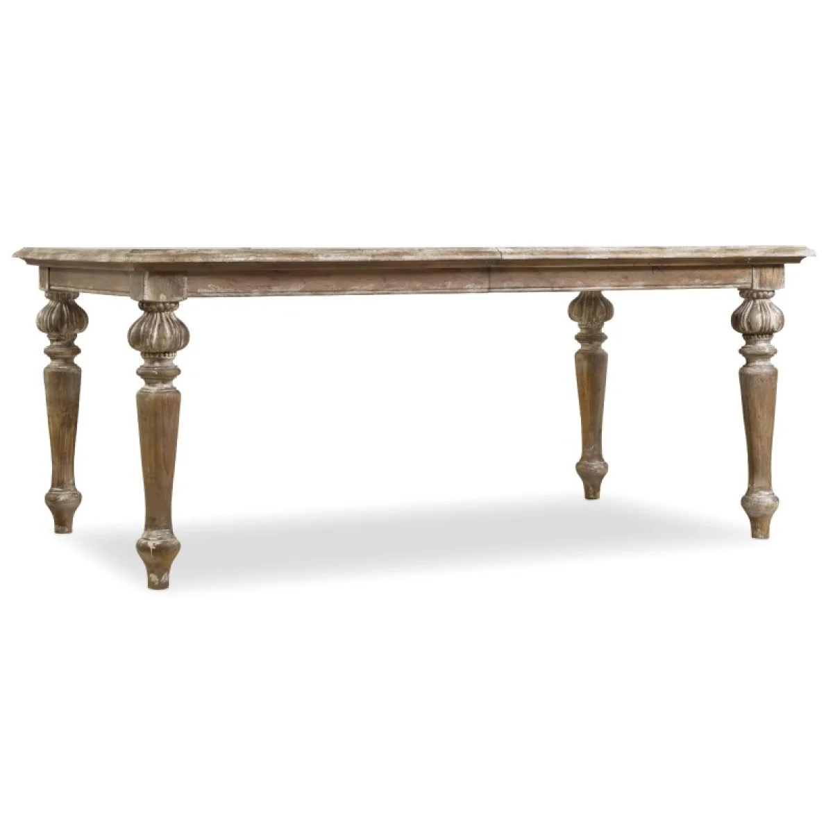Chatelet Rectangle Leg Dining Table with Two 18” Leaves Dining Tables Brown 4