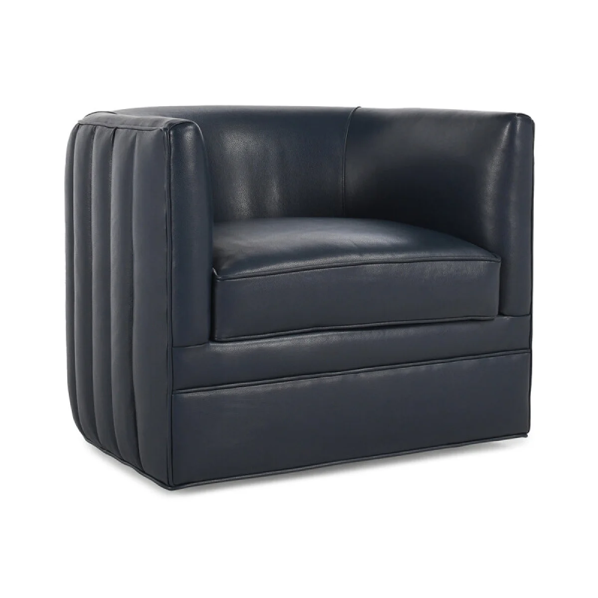 Menard Leather Accent Chair – Nightfall Blue Chairs black 4