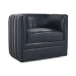 Menard Leather Accent Chair – Nightfall Blue Chairs black 12