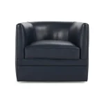 Menard Leather Accent Chair – Nightfall Blue Chairs black 14