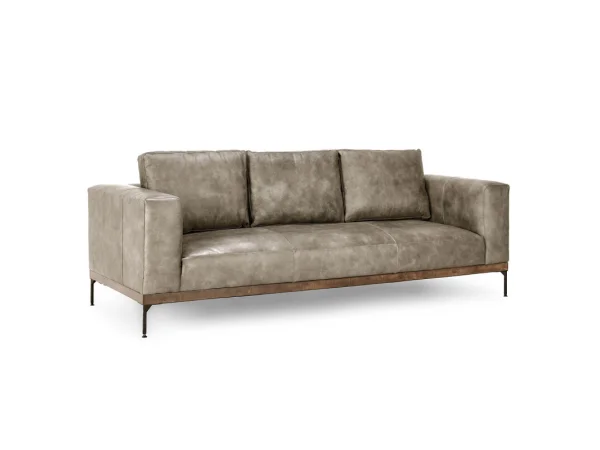 Bentley Leather Sofa – Storm Gray Mx Sofas Classic Home