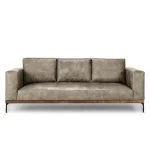 Bentley Leather Sofa - Storm Gray Mx - Image 3