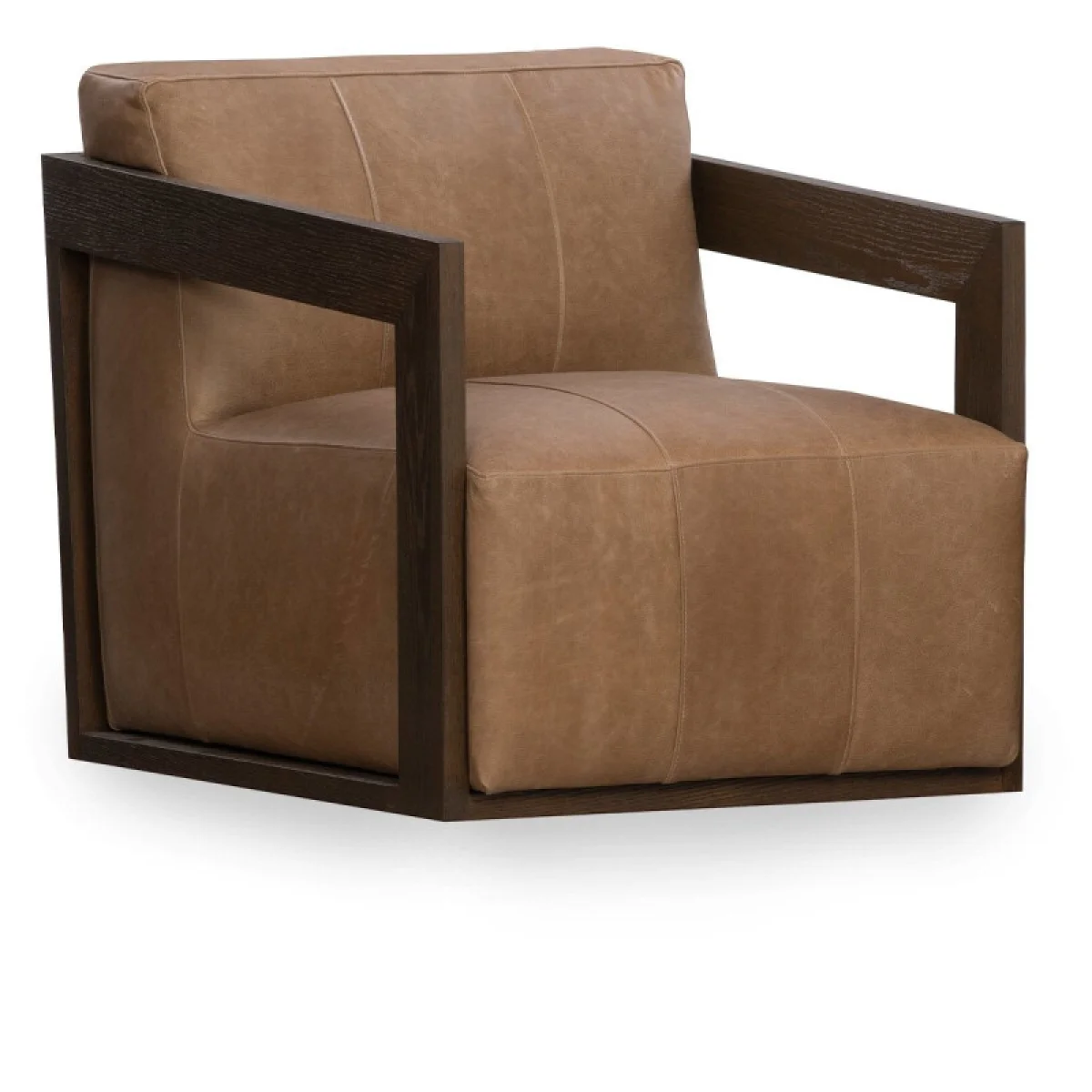 Joseph Leather Swivel Chair Chairs Brown 4