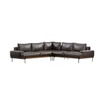 Largo Leather Sectional Sofa Sectionals Brown 10