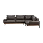 Largo Leather Sectional Sofa Sectionals Brown 14