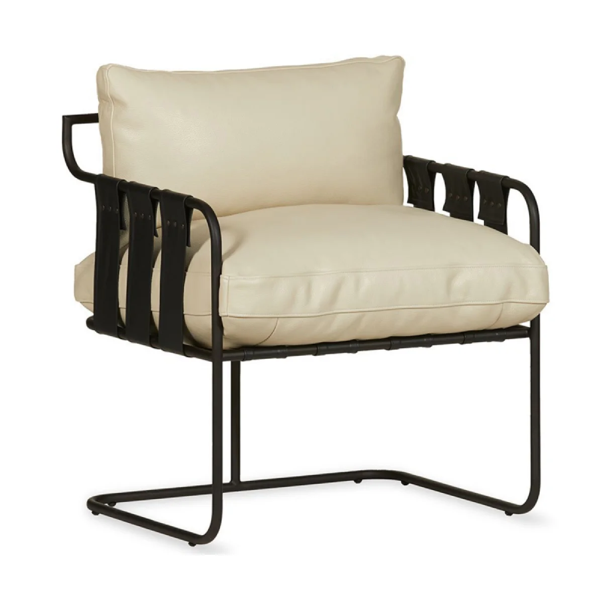 Toluca Leather Accent Chair Chairs Birch Cream MX 4