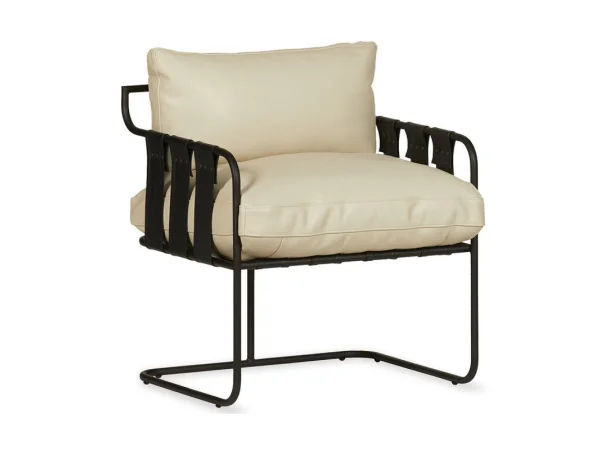 Toluca Leather Accent Chair Chairs Birch Cream MX