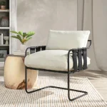 Toluca Leather Accent Chair Chairs Birch Cream MX 17