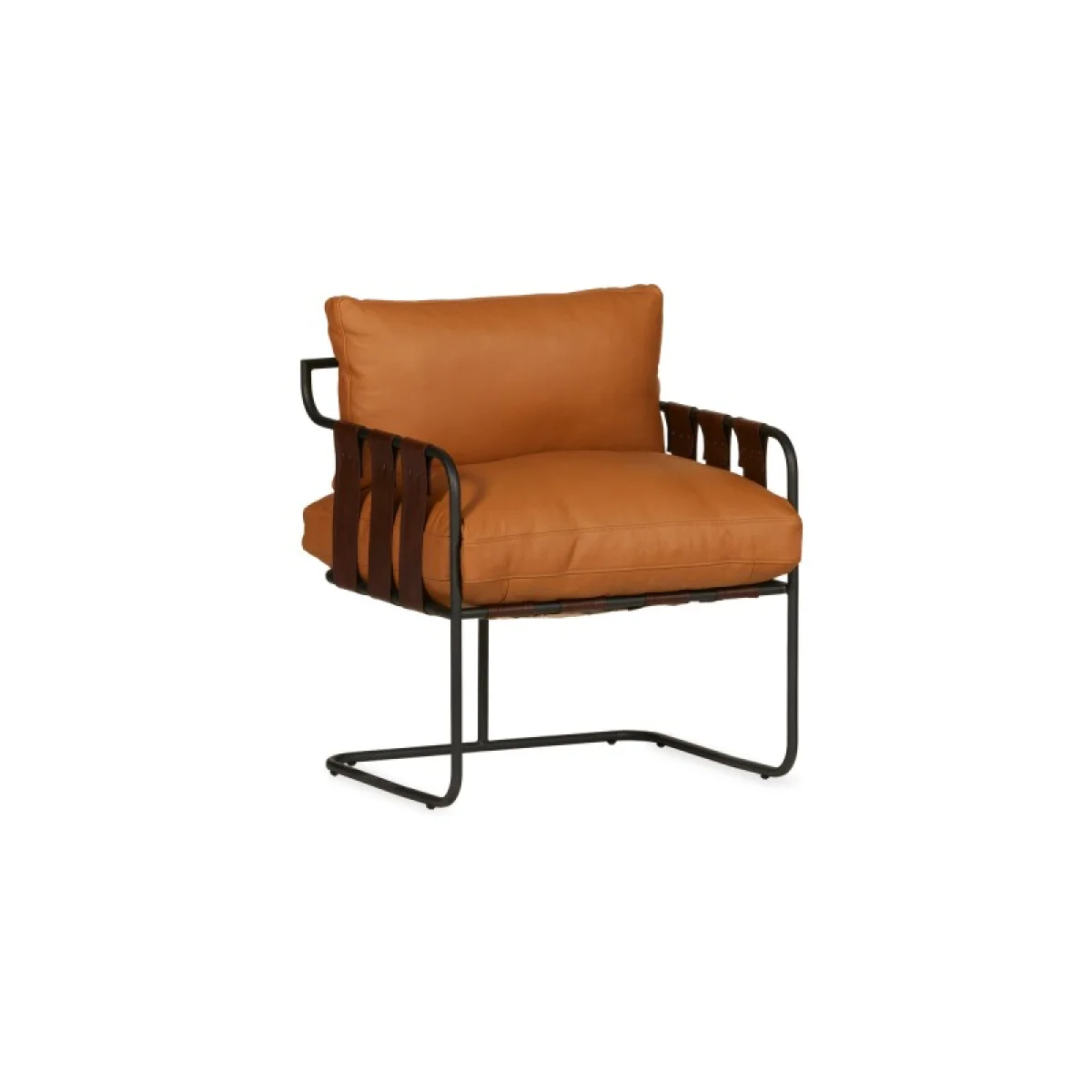 Toluca Leather Accent Chair – Harvest Brown Mx Chairs Brown 4