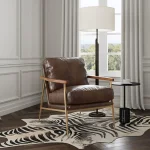 Christopher Leather Club Chair – Truffle Brown Chairs Brown 15
