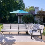 Aria Outdoor 4pc Sectional Outdoor Sectionals black 22