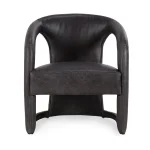 Archie Leather Accent Chair Chairs black 12