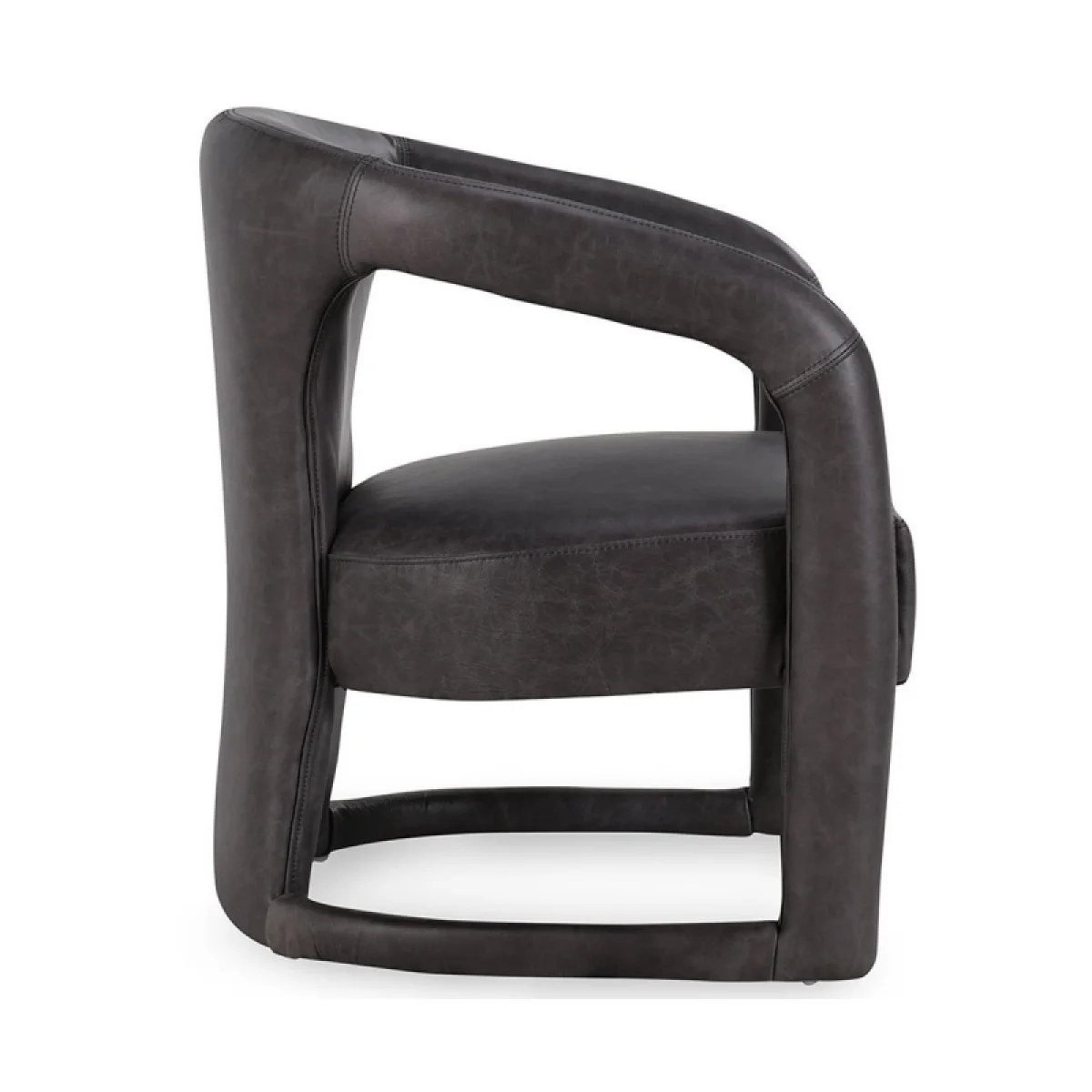 Archie Leather Accent Chair Chairs black 7