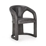 Archie Leather Dining Chair – Charcoal Chairs & Benches Chairs & Benches 11