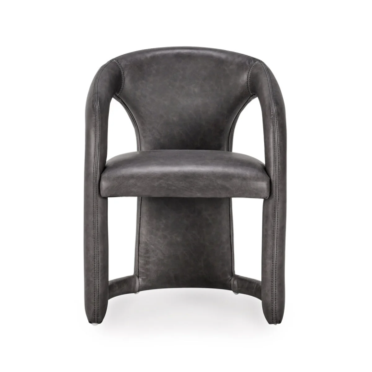 Archie Leather Dining Chair – Charcoal Chairs & Benches Chairs & Benches 6