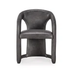 Archie Leather Dining Chair – Charcoal Chairs & Benches Chairs & Benches 13