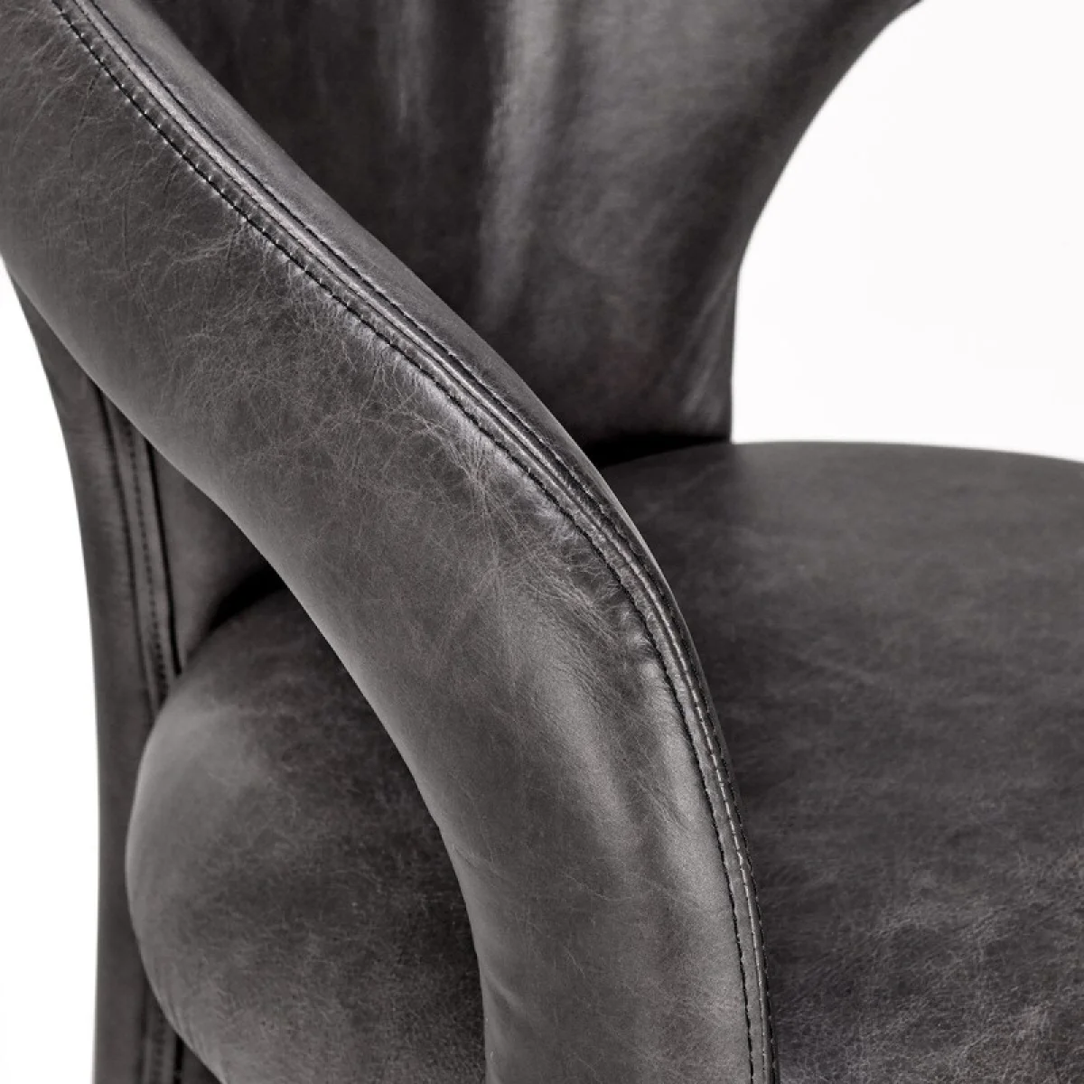 Archie Leather Dining Chair – Charcoal Chairs & Benches Chairs & Benches 9