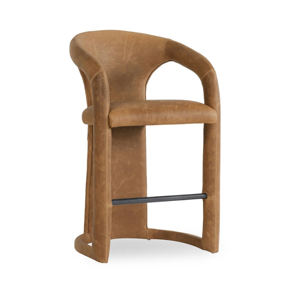 Archie Leather Counter Stool Barstools Barstools 4