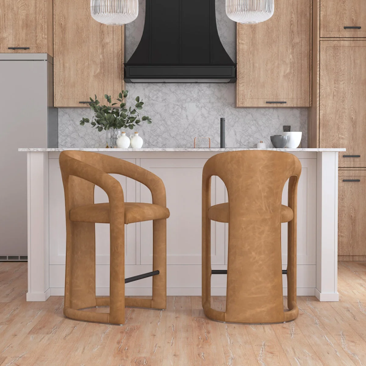 Archie Leather Counter Stool Barstools Barstools 11