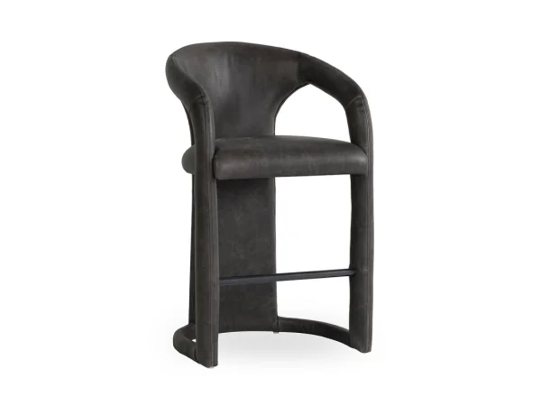 Archie Leather Counter Stool – Charcoal Barstools Barstools