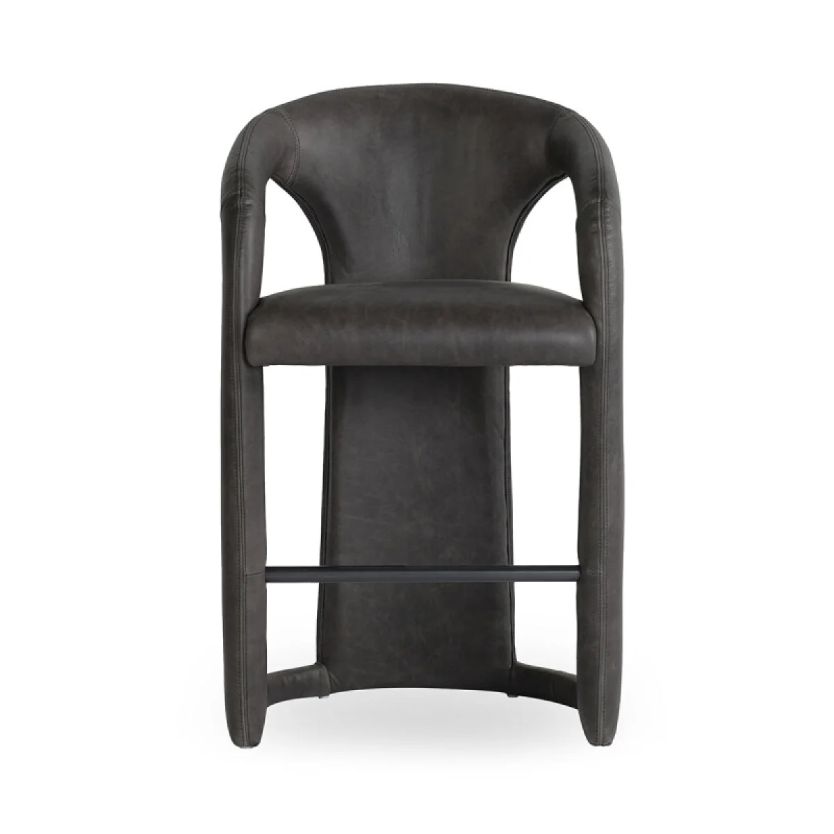 Archie Leather Counter Stool – Charcoal Barstools Barstools 6