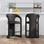 Archie Leather Counter Stool – Charcoal Barstools Barstools 19
