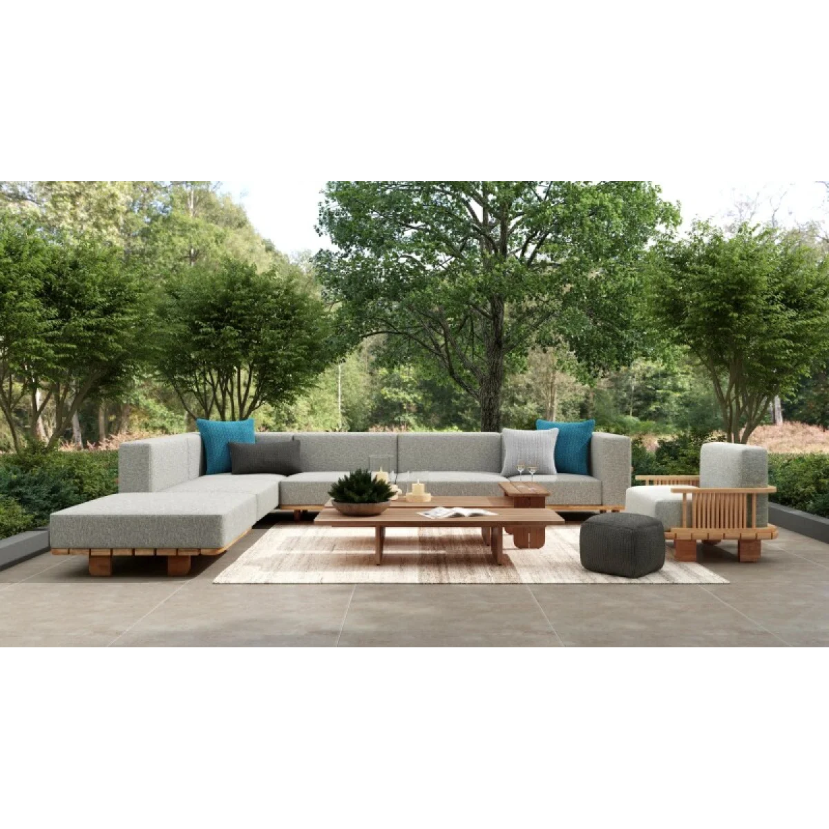 Hudson Outdoor 6pc Sectional Outdoor Sectionals Classic Home 11