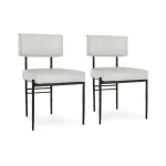 Kester Leather Dining Chair Set Of 2 Chairs & Benches Chairs & Benches 11