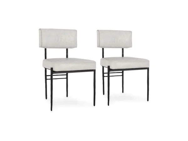 Mayer Leather Dining Chair Set Of 2 Chairs & Benches black 22