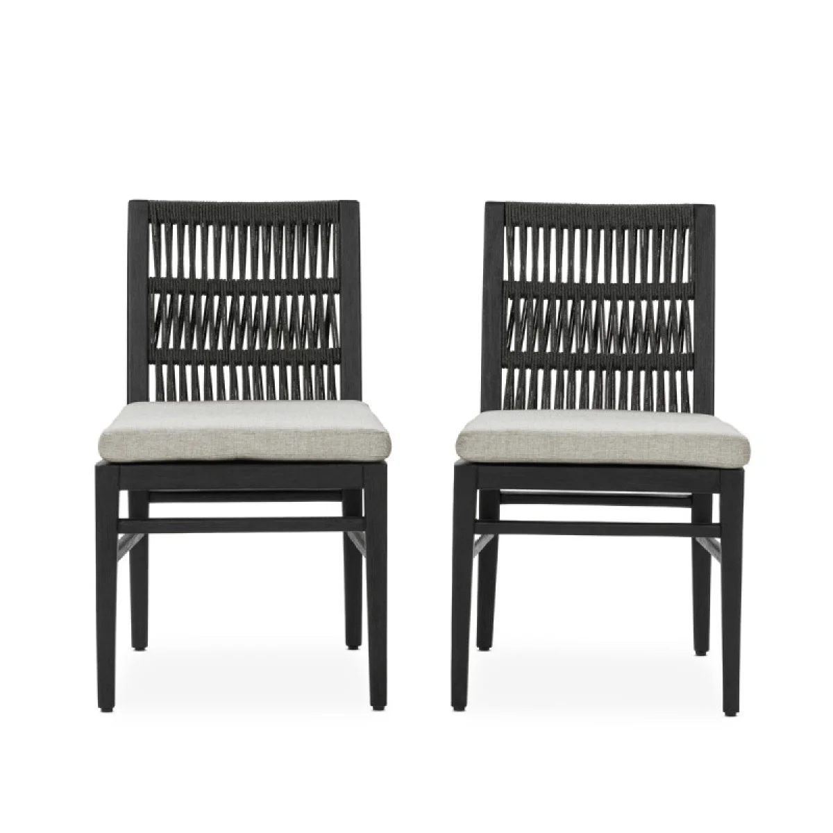 Westville Outdoor Dining Chair Set Of 2 Outdoor Dining Chairs black 6