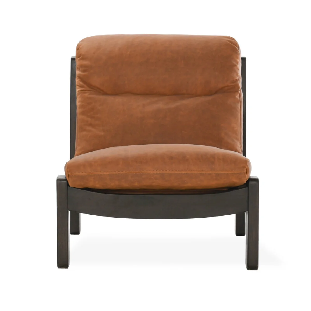 Owen Leather Accent Chair Chairs Brown 6