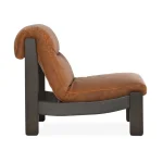 Owen Leather Accent Chair Chairs Brown 11