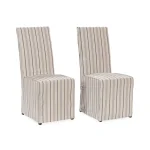 Arianna Upholstered Dining Chair Set Of 2 – Navy Stripe Chairs & Benches Chairs & Benches 14