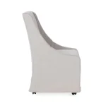 Warwick Upholstered Rolling Dining Chair – Stone Beige Chairs & Benches Chairs & Benches 16