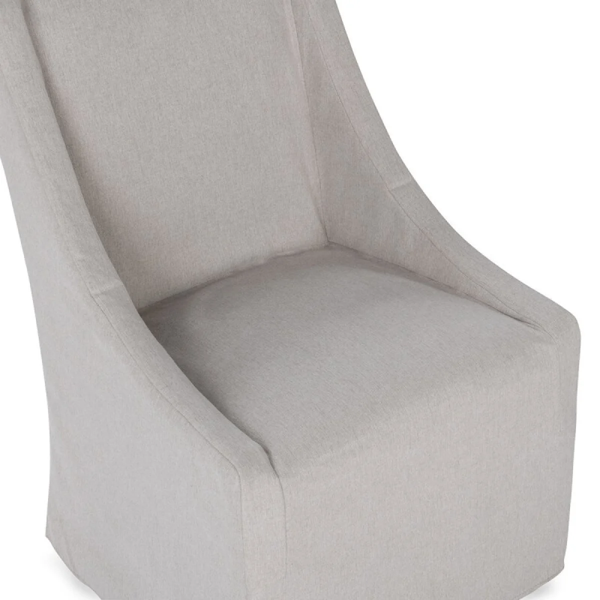 Warwick Upholstered Rolling Dining Chair – Stone Beige Chairs & Benches Chairs & Benches 9