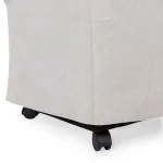 Warwick Upholstered Rolling Dining Chair – Stone Beige Chairs & Benches Chairs & Benches 19