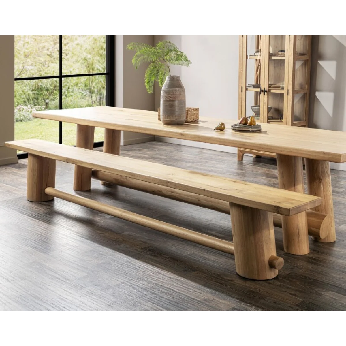 Foundation Solid Wood Counter Bench Chairs & Benches Brown 13