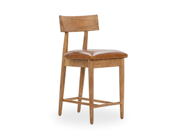 Alvaro Leather Counter Stool Barstools Barstools
